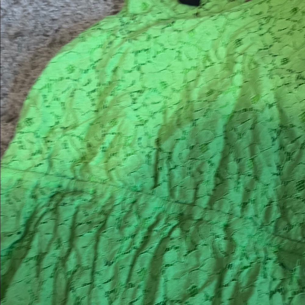 Vibrant Green Lace Dress